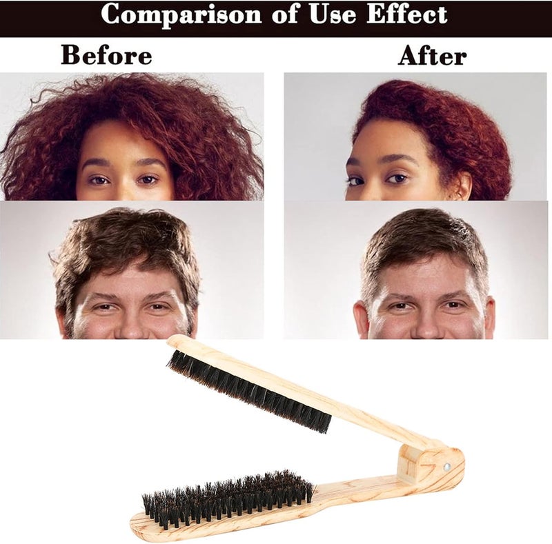 woobles Anti-Static Double Brush Comb, Professional V Shaped Hair Straightening Comb, Clamp, Styling Comb, Hairdressing Tool, for professional and family use - Image 5